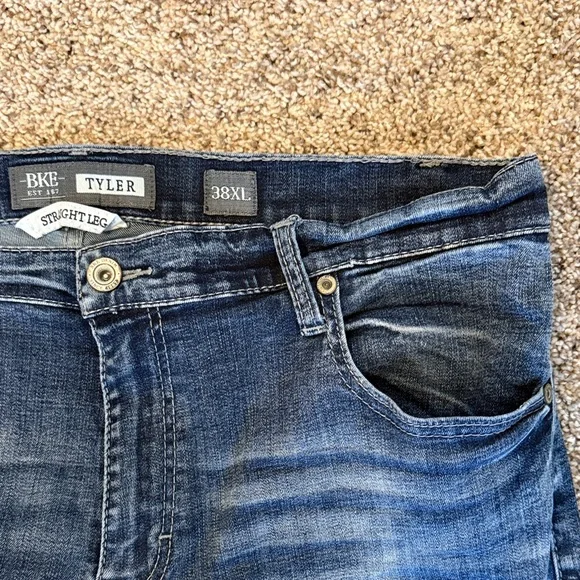 BKE Tyler Men's Indigo Straight Jeans - Picture 2 of 4